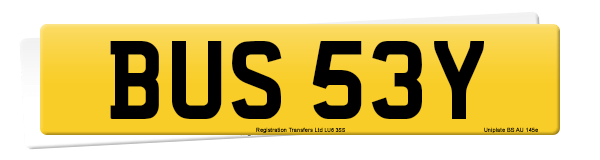 Registration number BUS 53Y